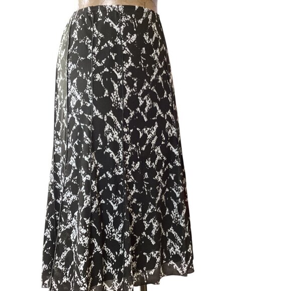NWT Coldwater Creek Mesh Knit Skirt Plus Sz 1X/18 Brown Abstract Print #47P - Picture 4 of 9
